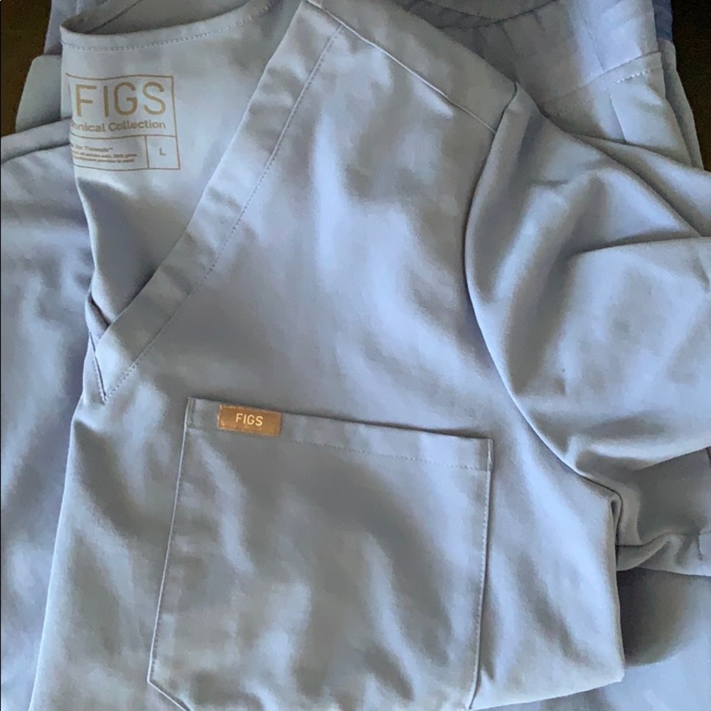 Figs scrub set in Ceil blue